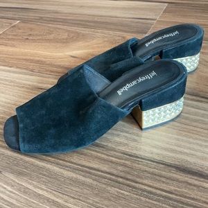 Gently used Jeffrey Campbell sparkly heel slides